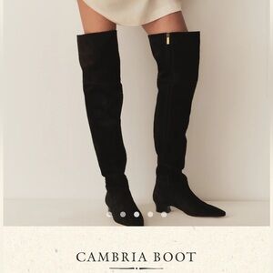 DOEN Cambria Boot in Black Suede Size 39 NIB